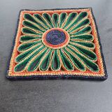 Raffia trivet:multicolor