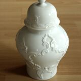 Handmade white lidded porcelain vase by Royal Bavaria KPM - Vintage