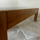 Wood and smoked glass coffee table