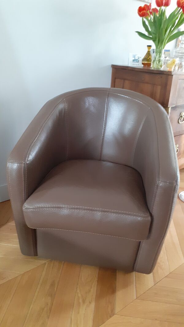 fauteuil club En cuir Italien