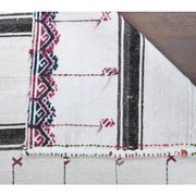 Vintage Turkish Hand-Knotted Wool Cotton White Kilim Runner Rug 71x157