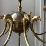 Lustre style empire en laiton