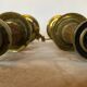 Old gilded bronze candle holder lamp bases