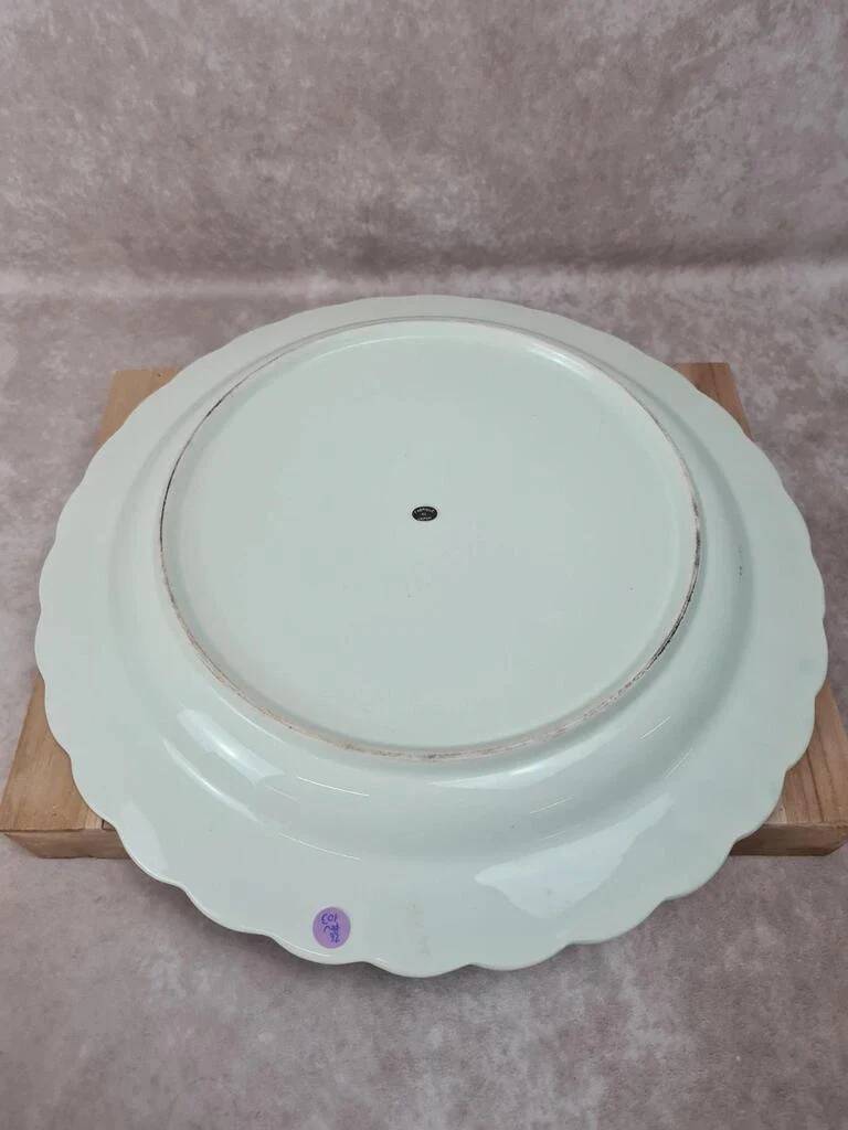 Large decorative wall plate blue and white windmills Delft style 41 cm