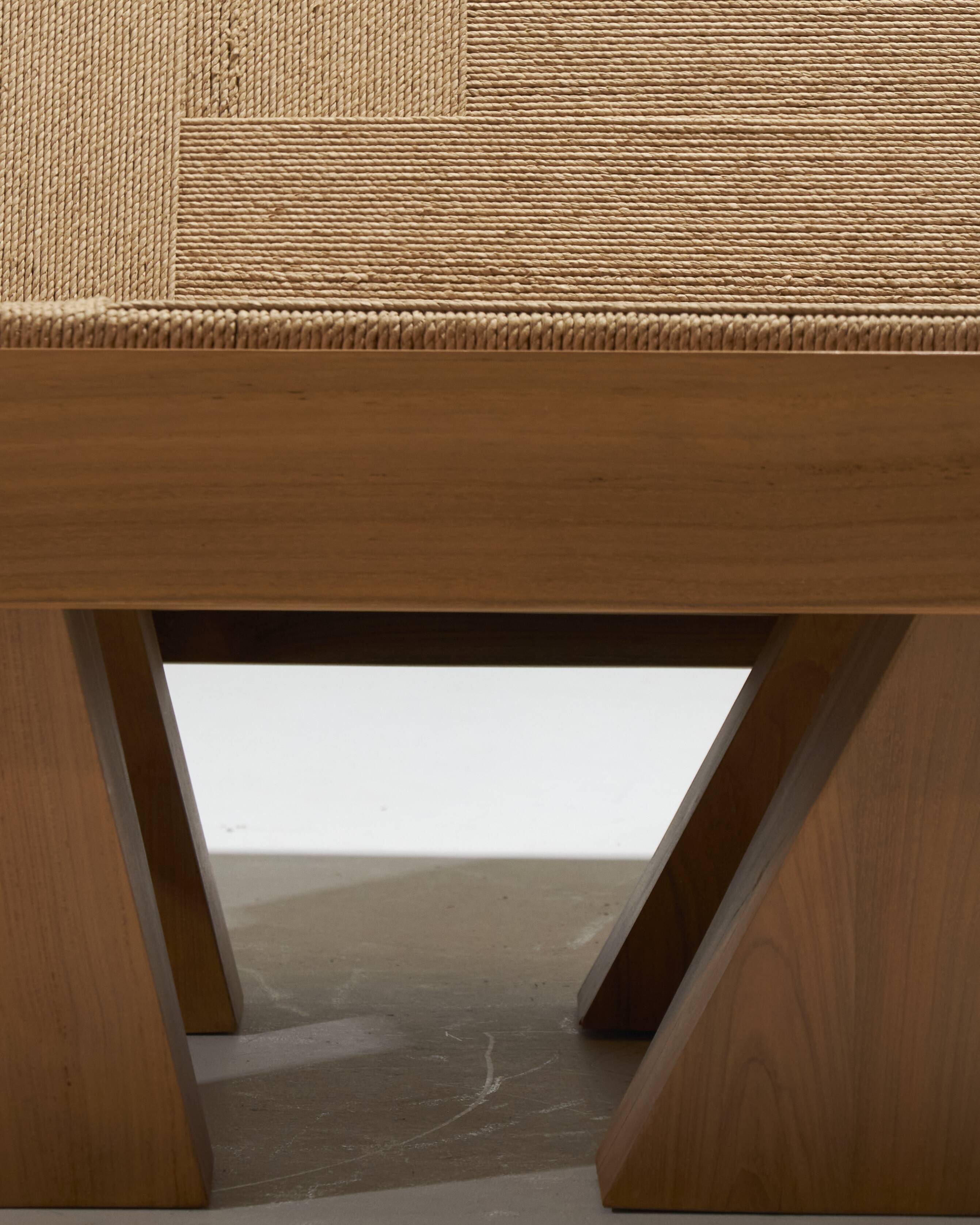 Natural rope block chair