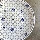 Sarreguemines blue and white earthenware flat plate