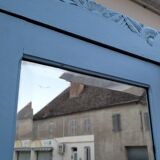 Parisian Art Deco armoire with beveled mirror and painted decoration