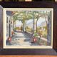 The pergola, painting signed s. alorda dated 1940