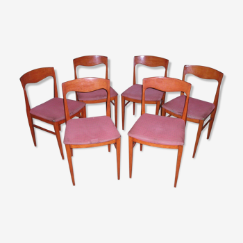 Suite of 6 scandinavian style chairs