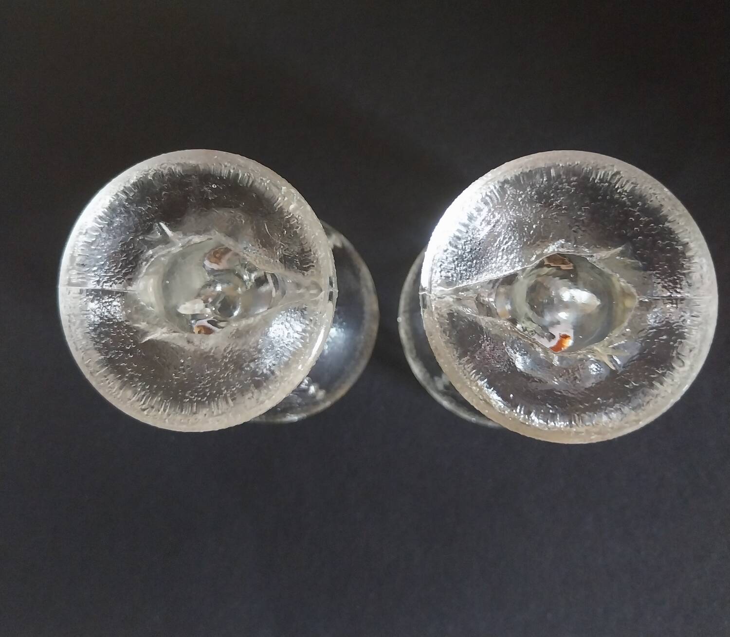 Antique Portieux glass egg cups