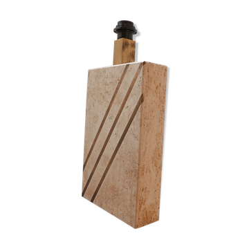 Lampe de table en travertin