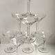 Set of 9 champagne coupettes engraved 40-50 years
