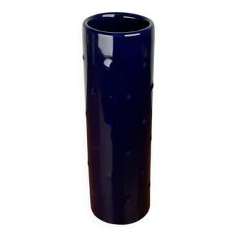 Cobalt blue ceramic vase from the Bangkok series by Melitta, mid-century, 1960s.