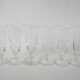 Set of 6 champagne flutes engraved 1960