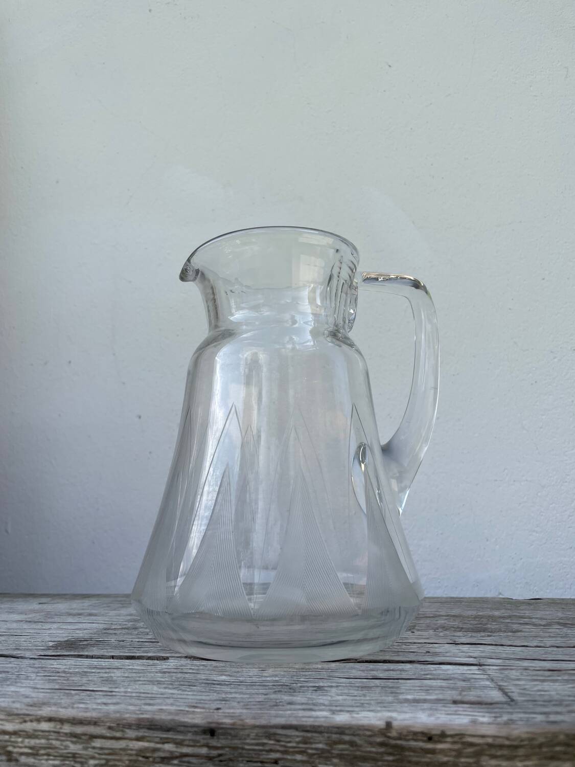 Art Deco glass pitcher