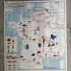 Vintage school map of France "Commerce and Clothing"