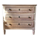 Commode 3 tiroirs en bois massif ancien rénové