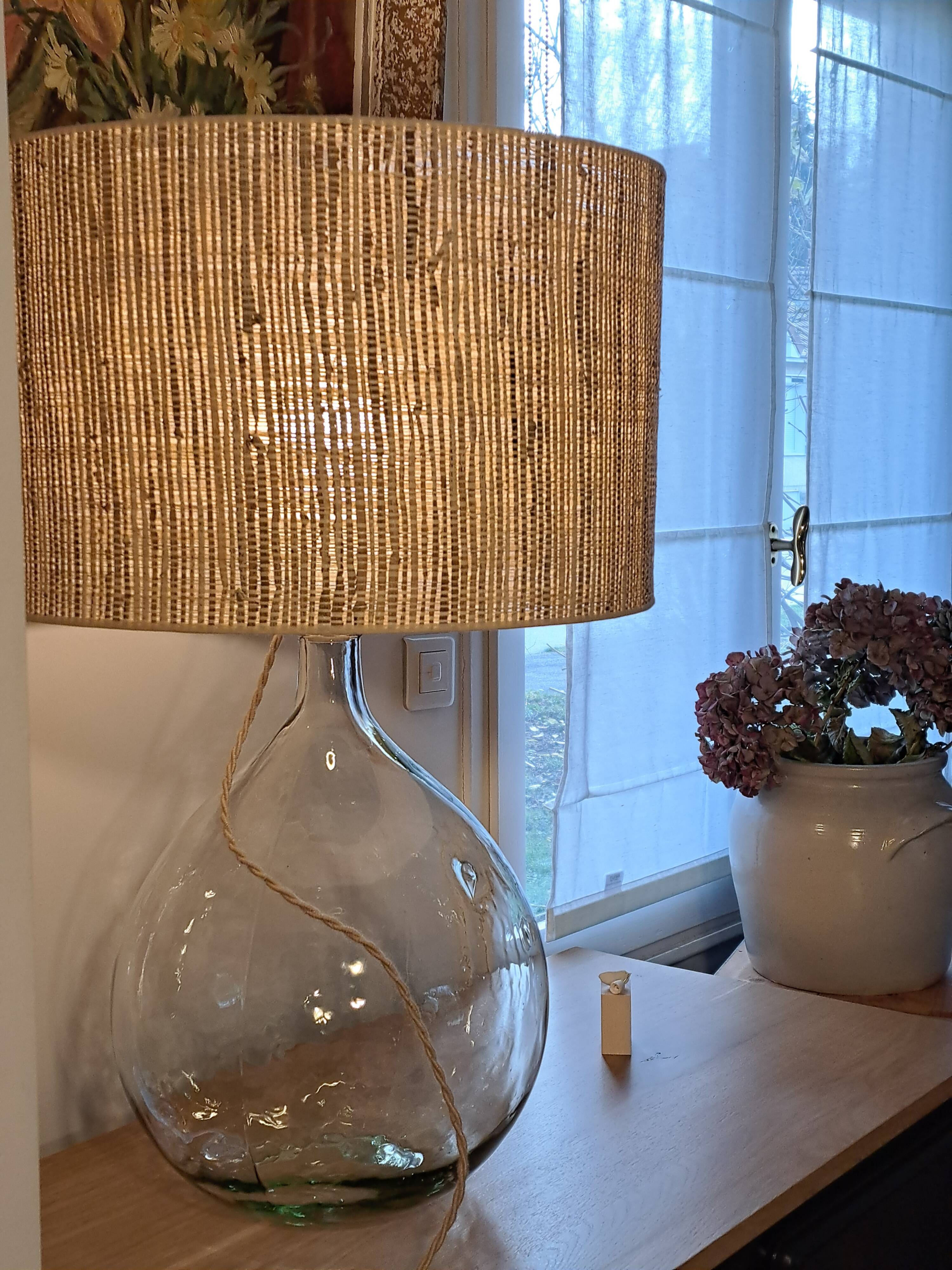 Large vintage Dame Jeanne table lamp from the 1960s