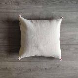 Coussin berbère marocain blanc en coton