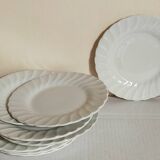 Neuf assiettes à mignardises en porcelaine fine Anglaises