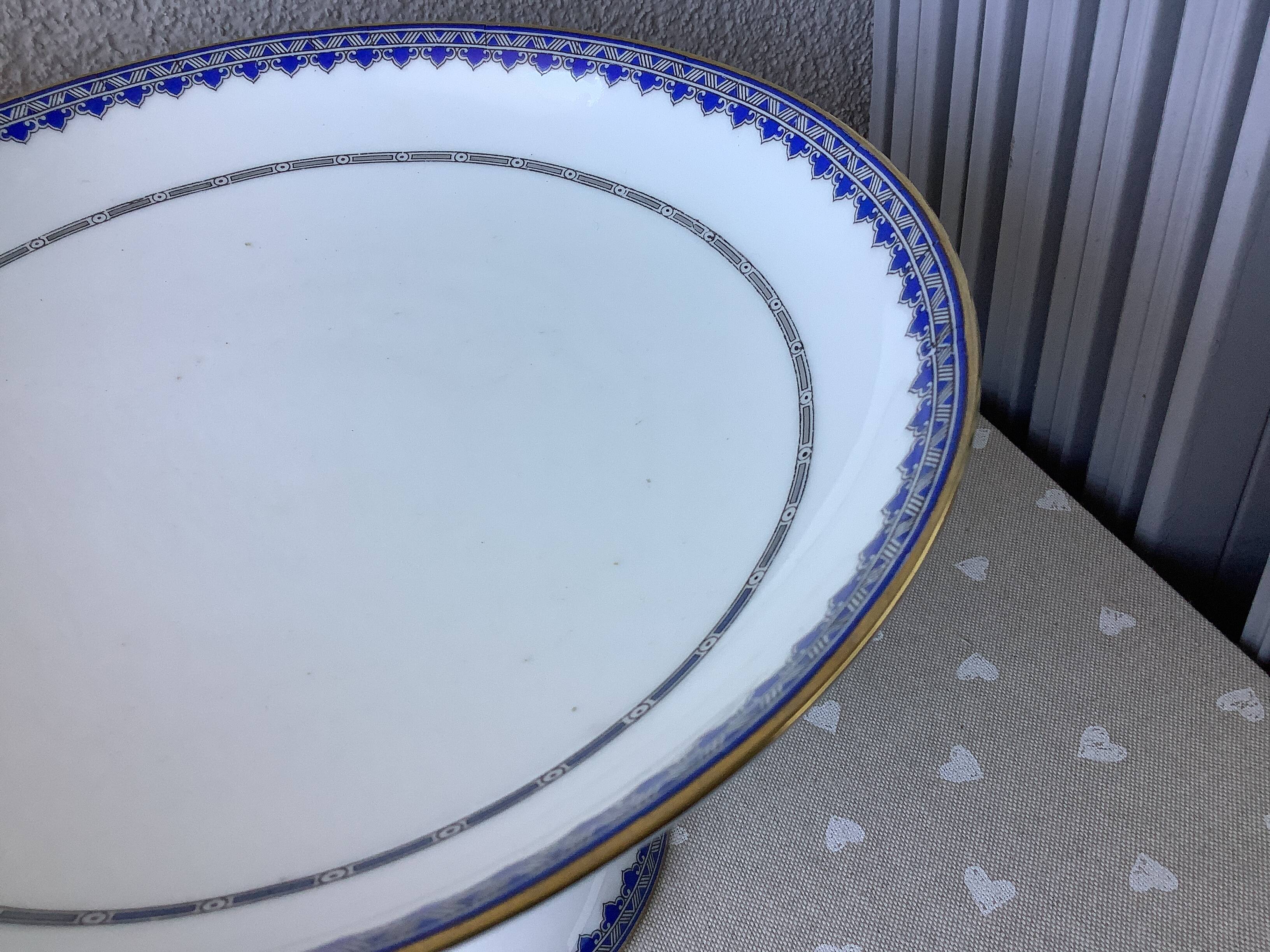 Antique compote dish on foot Limoges A. Lanternier & Co - early 20th century