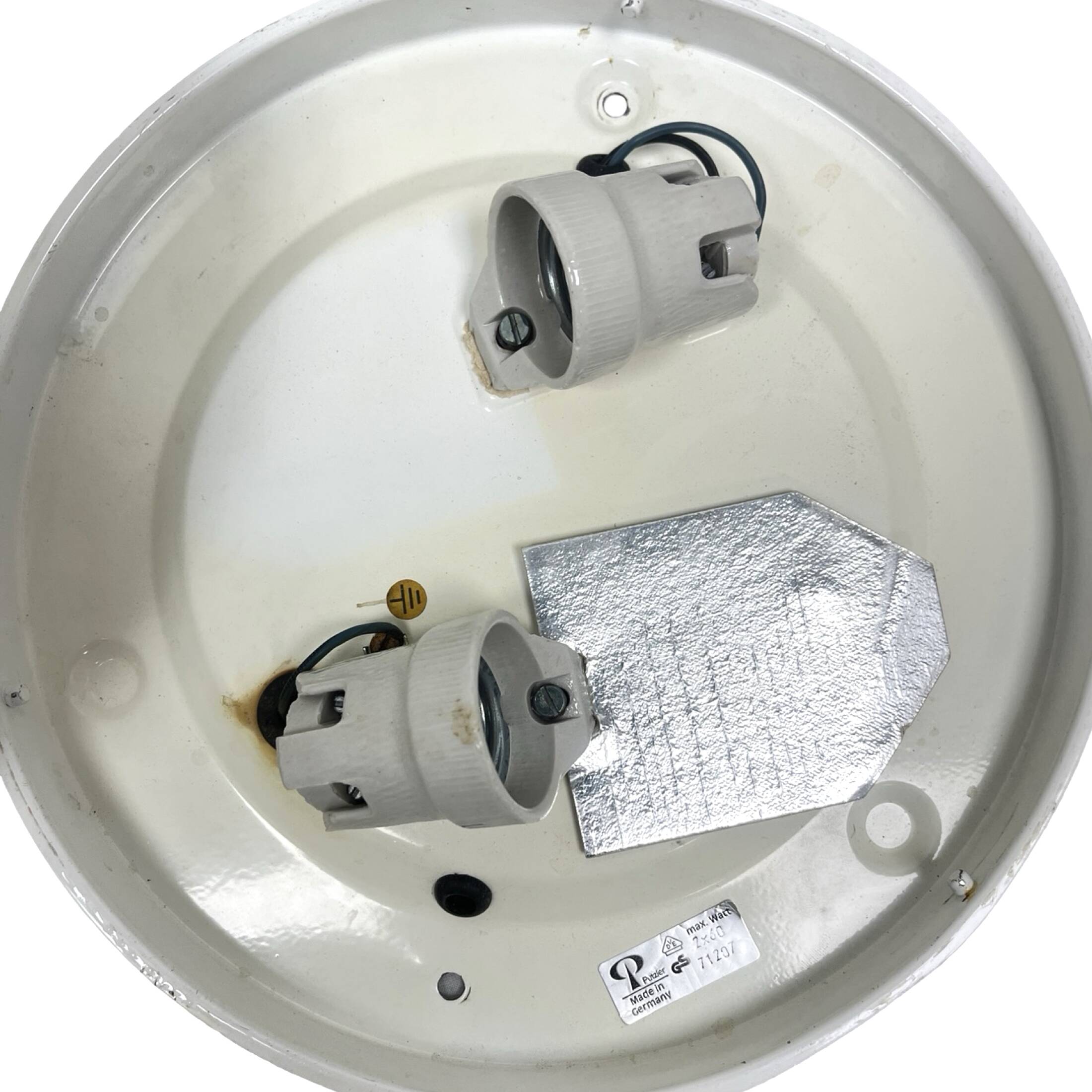 Vintage Peill & Putzler spherical flush-mount light, model 71207 (1970s),