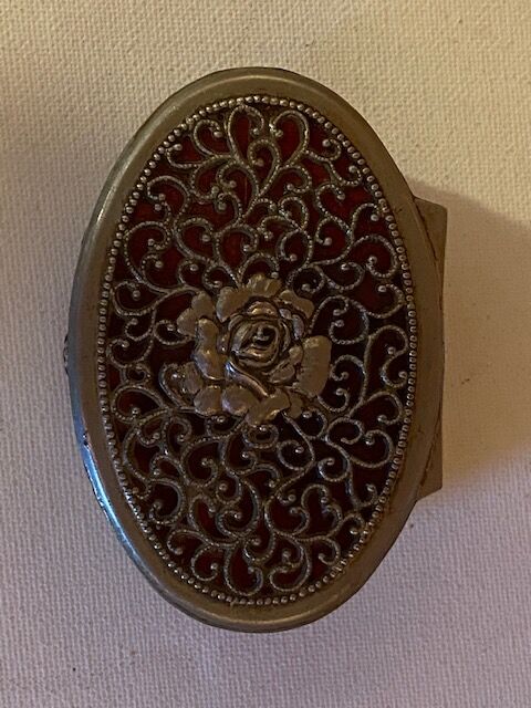 Silver metal jewellery box