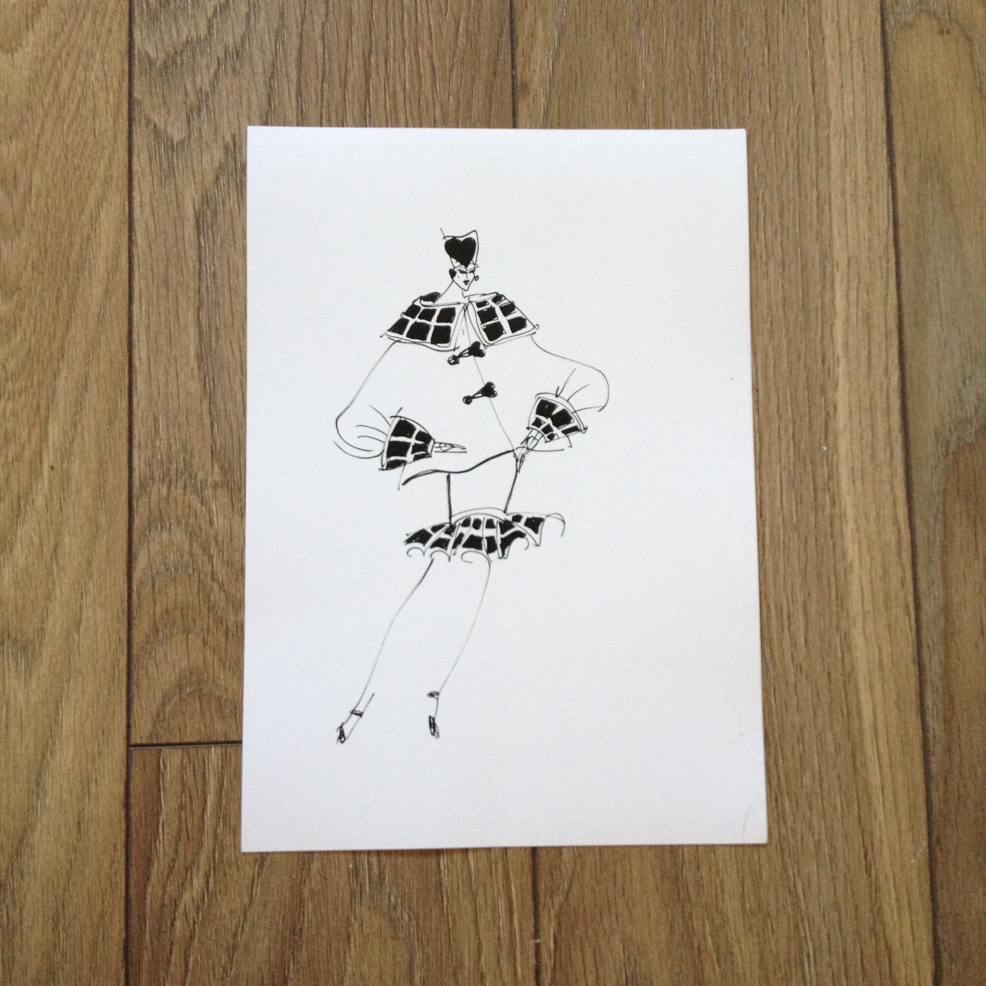 Vintage fashion illustration "Louis Feraud" - 80s/90s