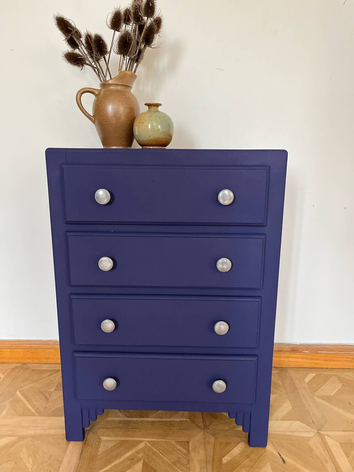 Commode art déco bleue orient