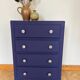 Commode art déco bleue orient