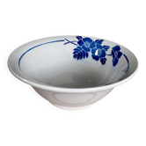 Very large salad bowl old mill of the wolves blue flowers