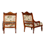 Restored Seating Set, Historicism, Beech, Walnut, Czechia, 1890s