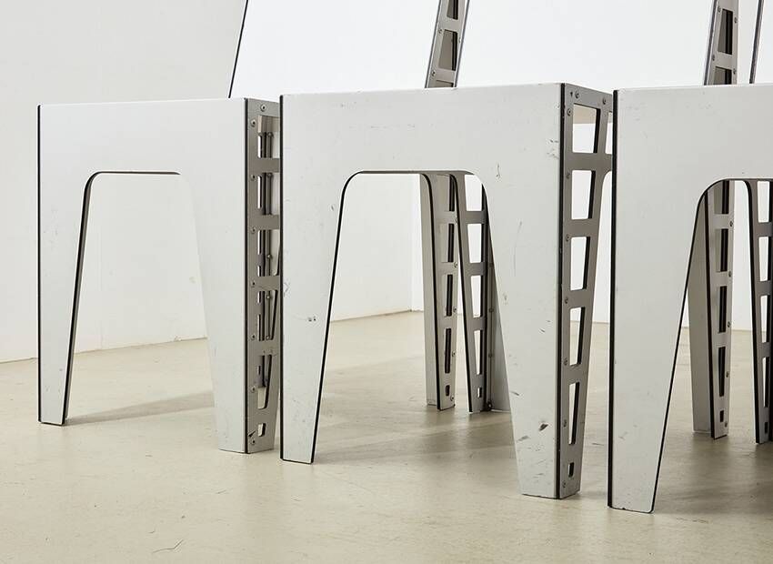 Very rare Set of 6 Alu Chairs by Richard Hutten for Hidden Netherlands 2000