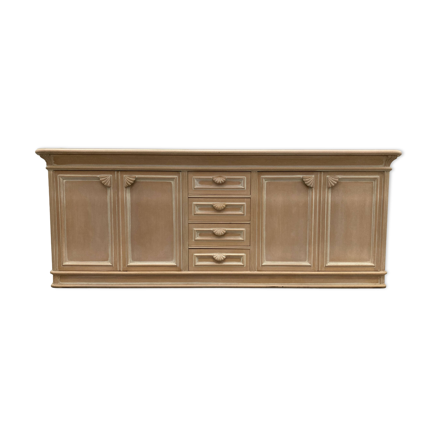 Vintage art deco style sideboard, 80s, pastel salom color