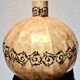 Large mother-of-pearl vase with arabesque decoration, vintage design.