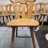 12 wooden bistro chairs, 1970