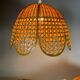 60s rattan flower chandelier