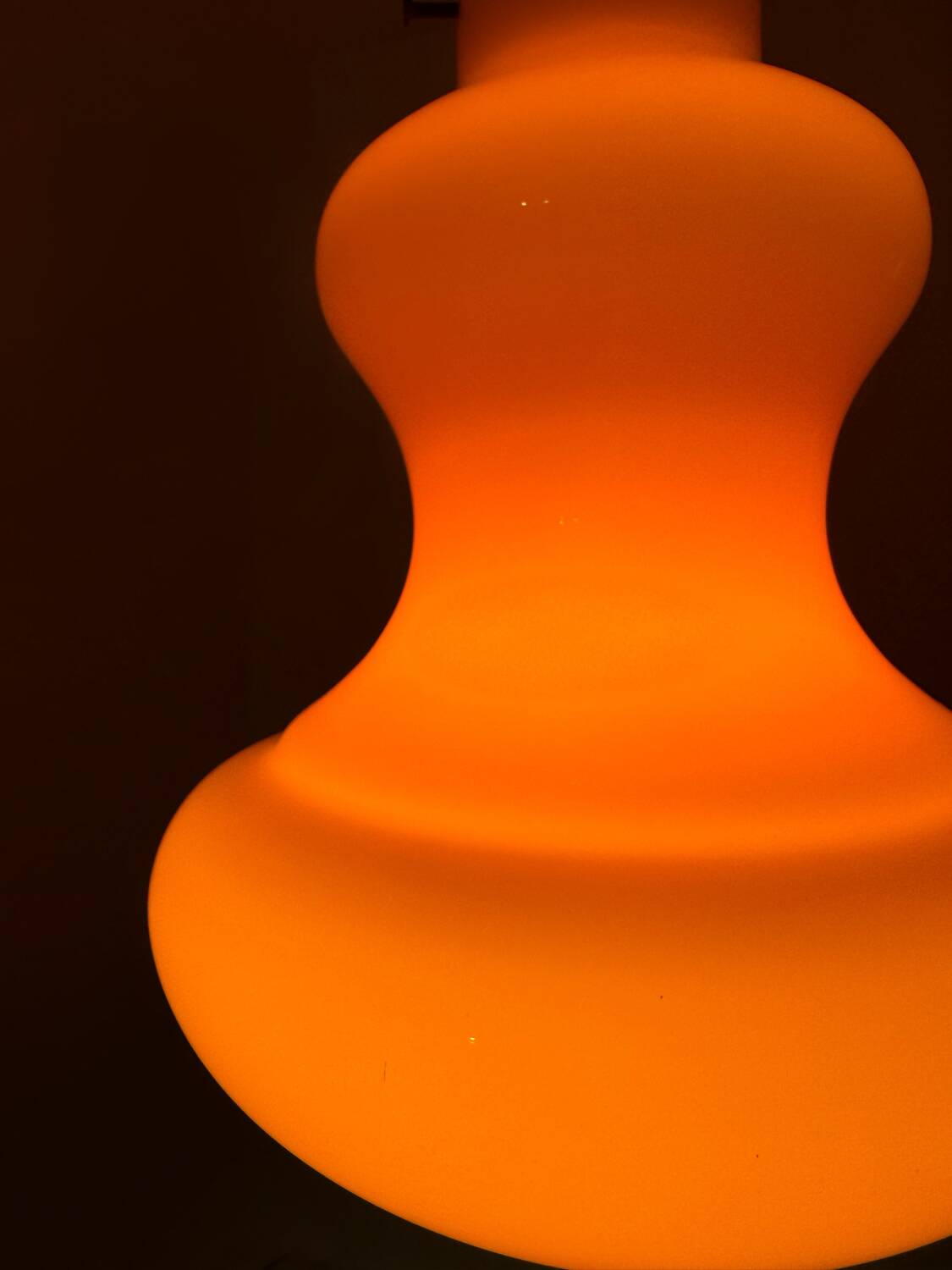 Orange opaline chandelier from the 70s