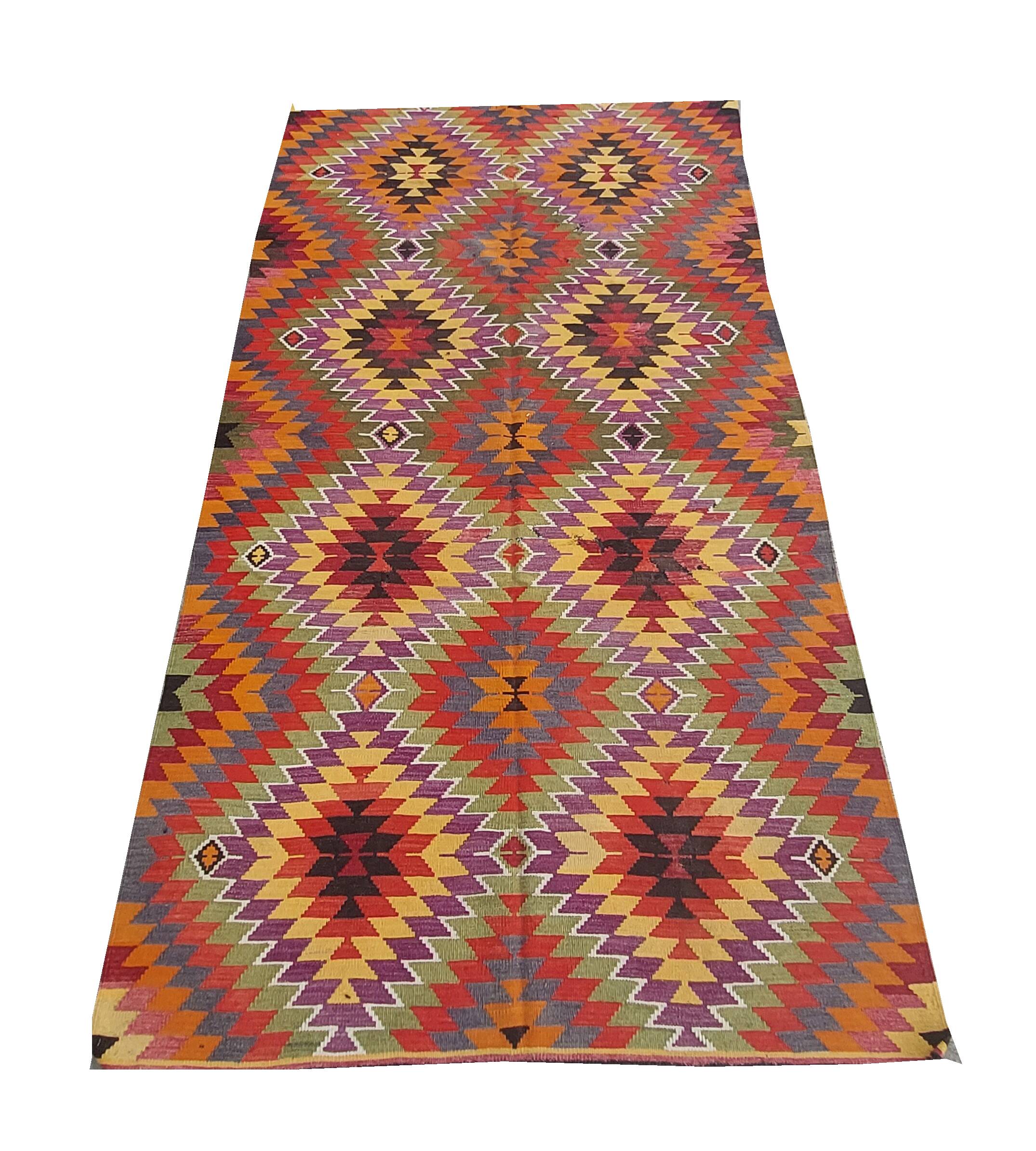 Turkish Kilim Rug,302x177 cm,myk-1650.