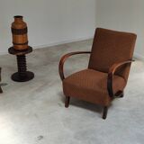 Pair of H410 Type C armchairs by Jindrich Halabala
