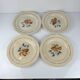 Set of 4 dessert plates Sarreguemines flower pattern, first half of the