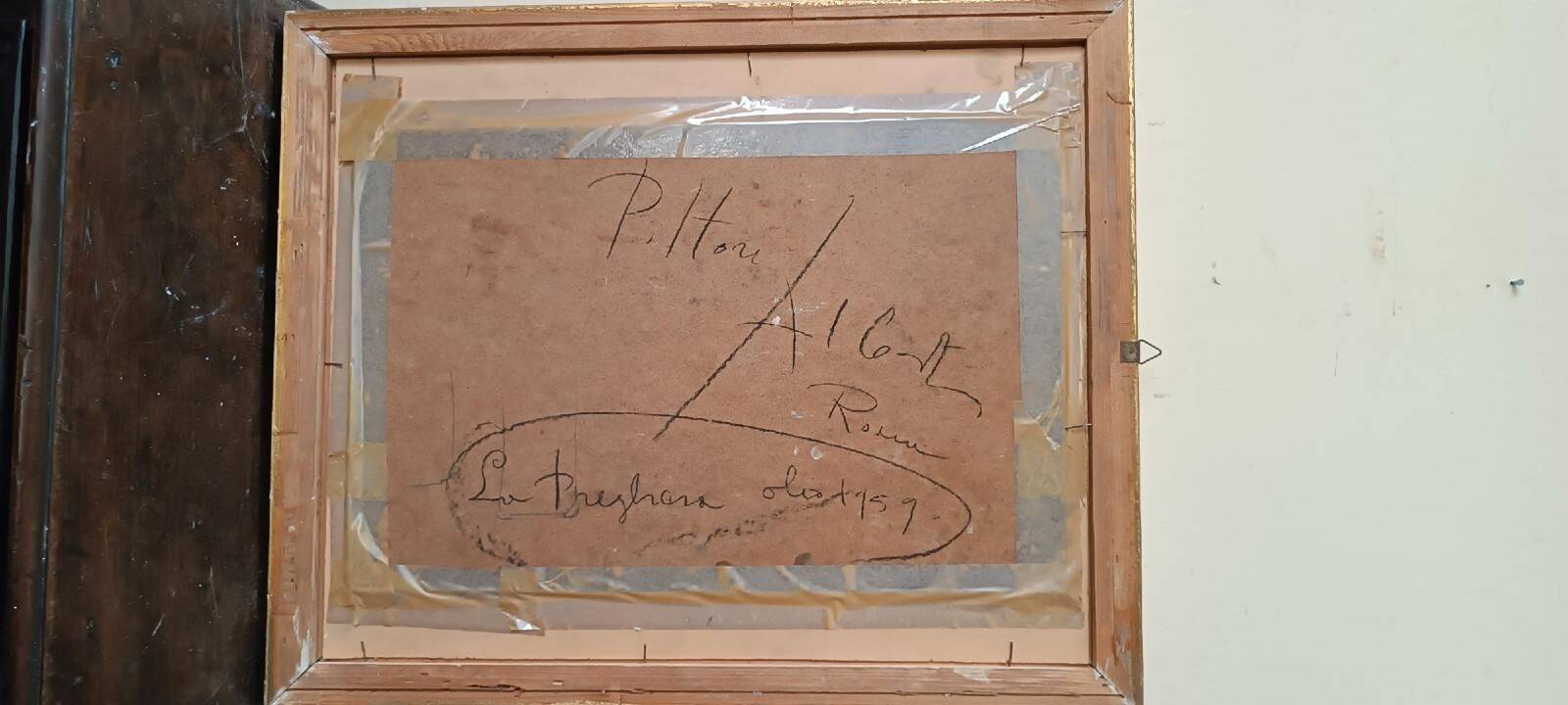 Large oil painting on canvas - Alberto Alberti (1894-1974) 1959 - female figure