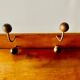 Vintage wooden wall coat rack - 8 balls