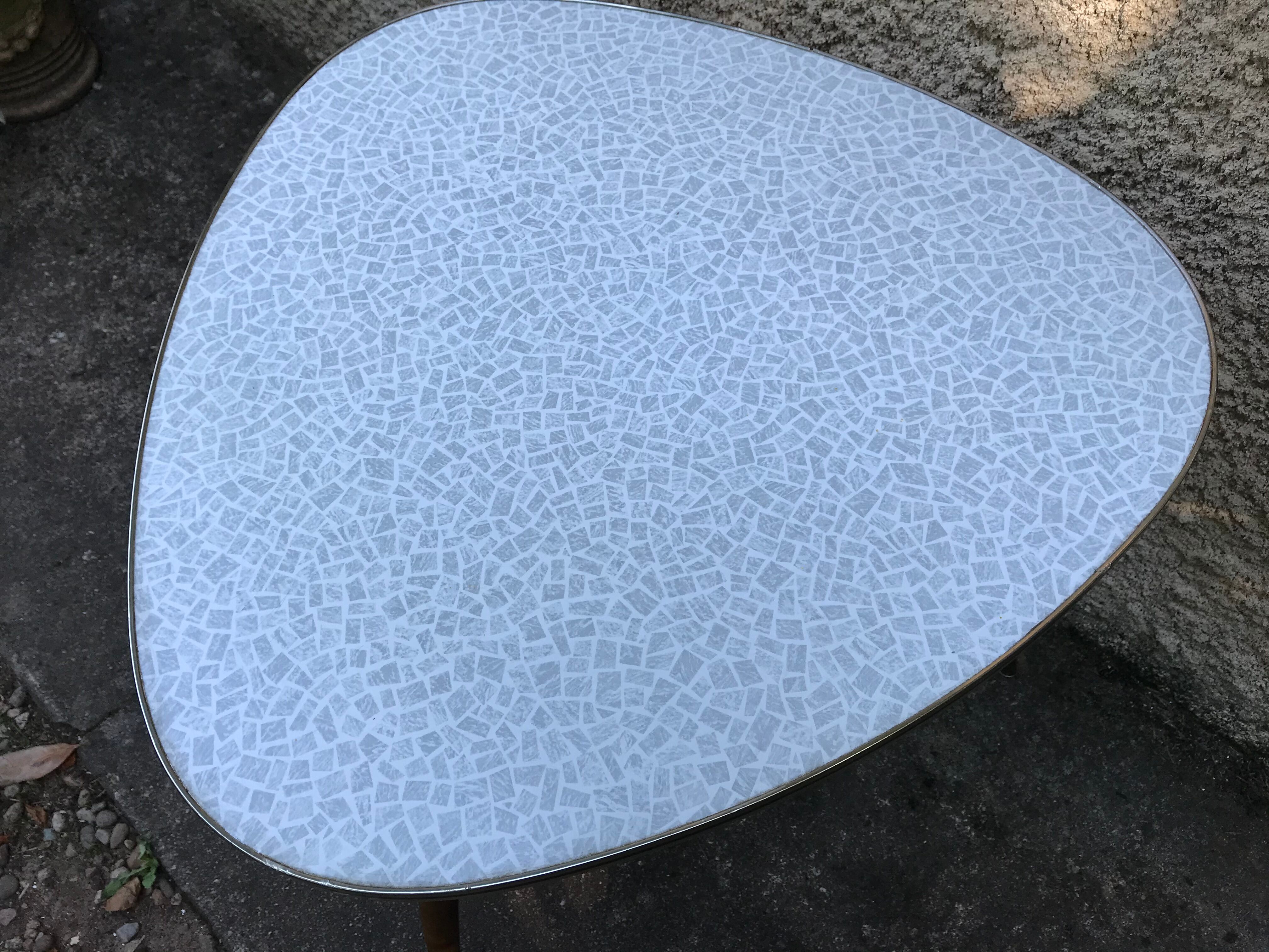 Free-form vintage tripod coffee table