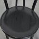 Ensemble de 4 chaises de bistrot noires de style Thonet vintage