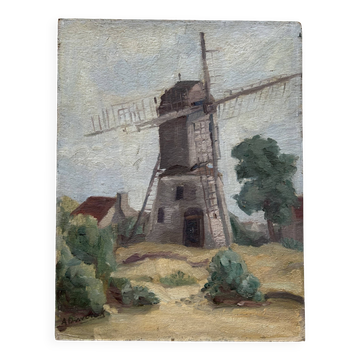 Oil on cardboard signed A. Duwotock