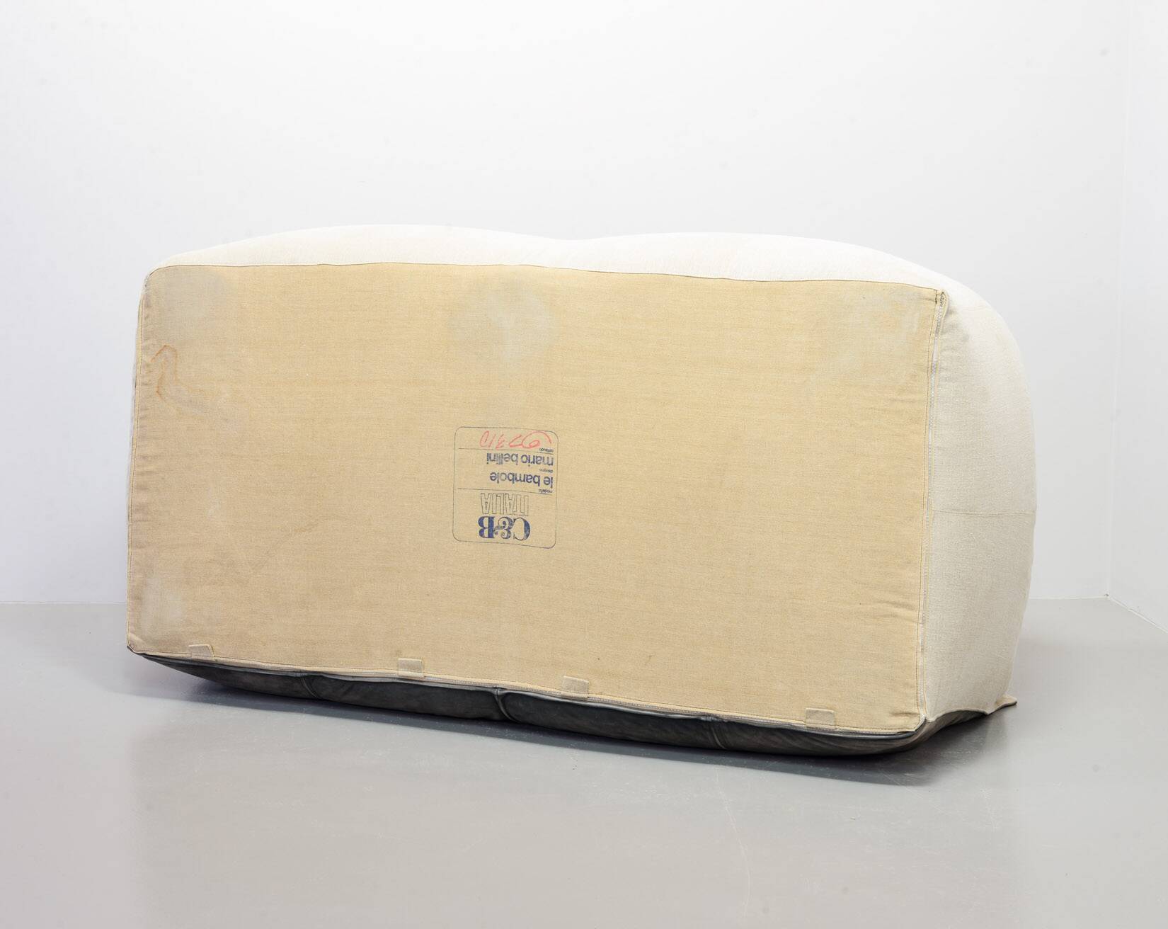 Mario Bellini 2-Seat Le Bambole Sofa for C&B Italia in Leather & Fabric 70s