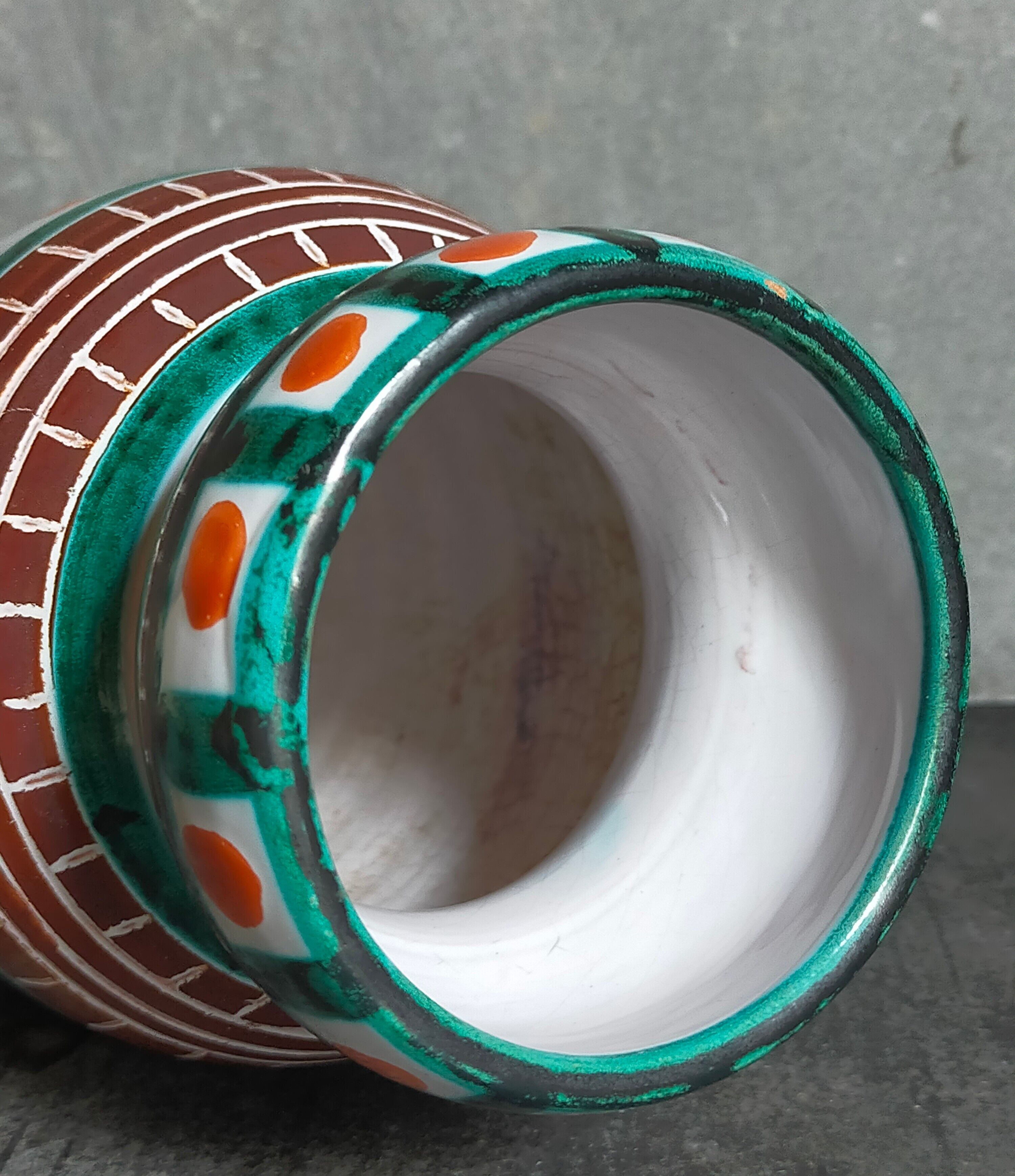 Vintage ceramic vase A. Fazio Vallauris 50s