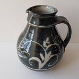 Glazed ceramic pitcher Signature identified signed Sceugau Coliutu