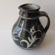 Glazed ceramic pitcher Signature identified signed Sceugau Coliutu